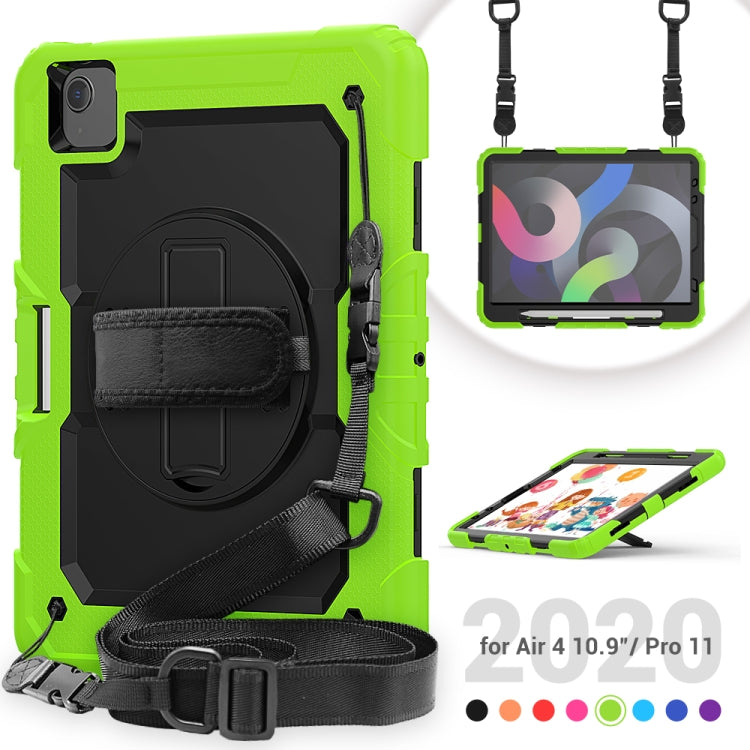 For iPad Air 2022 / 2020 10.9 Shockproof Black Silica Gel + Colorful PC Protective Case(Green) - iPad Air (2022) / (2020) 10.9 Cases by buy2fix | Online Shopping UK | buy2fix