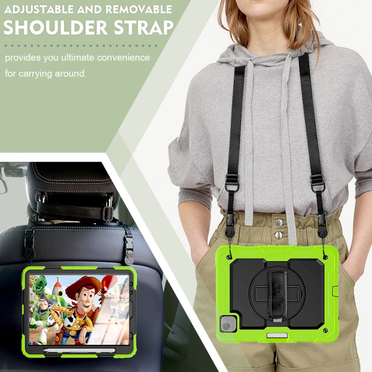 For iPad Air 2022 / 2020 10.9 Shockproof Black Silica Gel + Colorful PC Protective Case(Green) - iPad Air (2022) / (2020) 10.9 Cases by buy2fix | Online Shopping UK | buy2fix