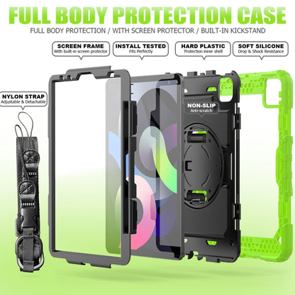 For iPad Air 2022 / 2020 10.9 Shockproof Black Silica Gel + Colorful PC Protective Case(Green) - iPad Air (2022) / (2020) 10.9 Cases by buy2fix | Online Shopping UK | buy2fix