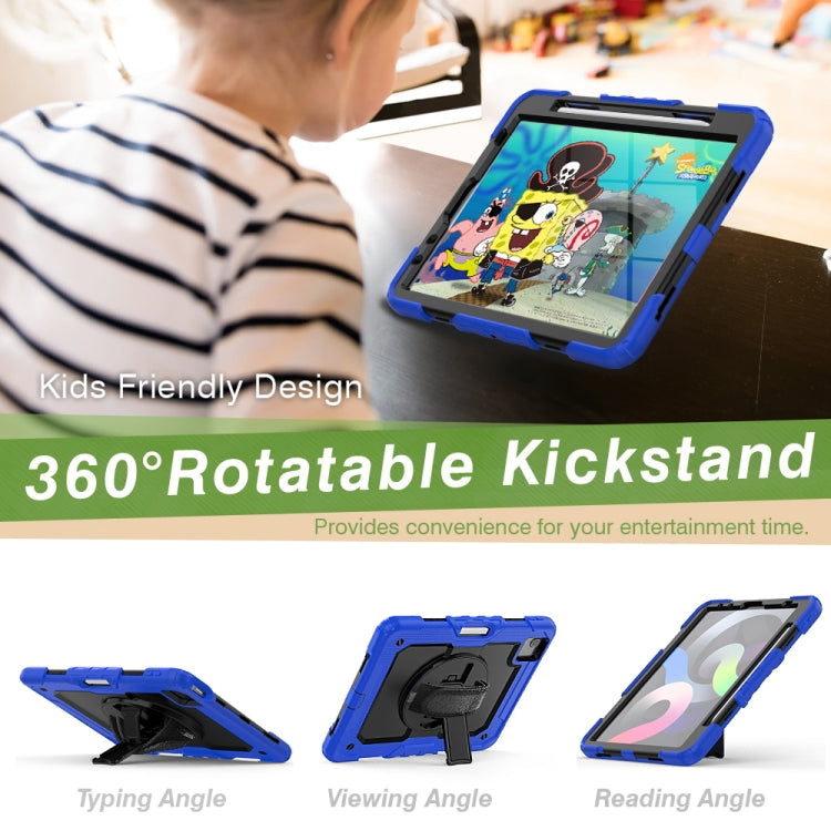 For iPad Air 2022 / 2020 10.9 Shockproof Black Silica Gel + Colorful PC Protective Case(Blue) - iPad Air (2022) / (2020) 10.9 Cases by buy2fix | Online Shopping UK | buy2fix