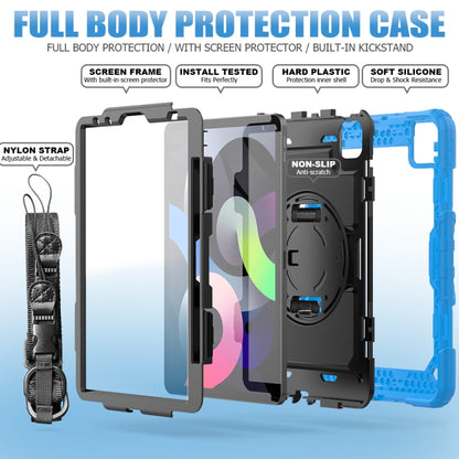 For iPad Air 2022 / 2020 10.9  Shockproof Black Silica Gel + Colorful PC Protective Case(Light Blue) - iPad Air (2022) / (2020) 10.9 Cases by buy2fix | Online Shopping UK | buy2fix