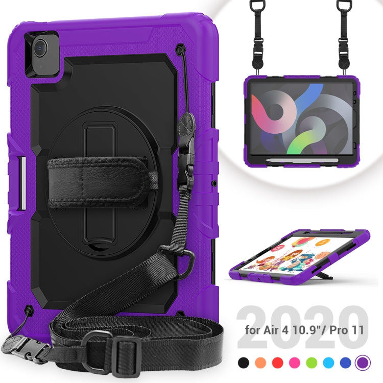 For iPad Air 2022 / 2020 10.9  Shockproof Black Silica Gel + Colorful PC Protective Case(Purple) - iPad Air (2022) / (2020) 10.9 Cases by buy2fix | Online Shopping UK | buy2fix