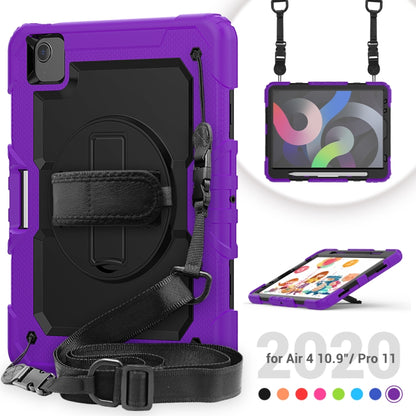 For iPad Air 2022 / 2020 10.9  Shockproof Black Silica Gel + Colorful PC Protective Case(Purple) - iPad Air (2022) / (2020) 10.9 Cases by buy2fix | Online Shopping UK | buy2fix