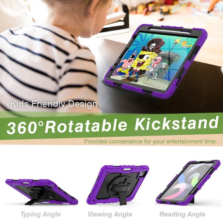 For iPad Air 2022 / 2020 10.9  Shockproof Black Silica Gel + Colorful PC Protective Case(Purple) - iPad Air (2022) / (2020) 10.9 Cases by buy2fix | Online Shopping UK | buy2fix