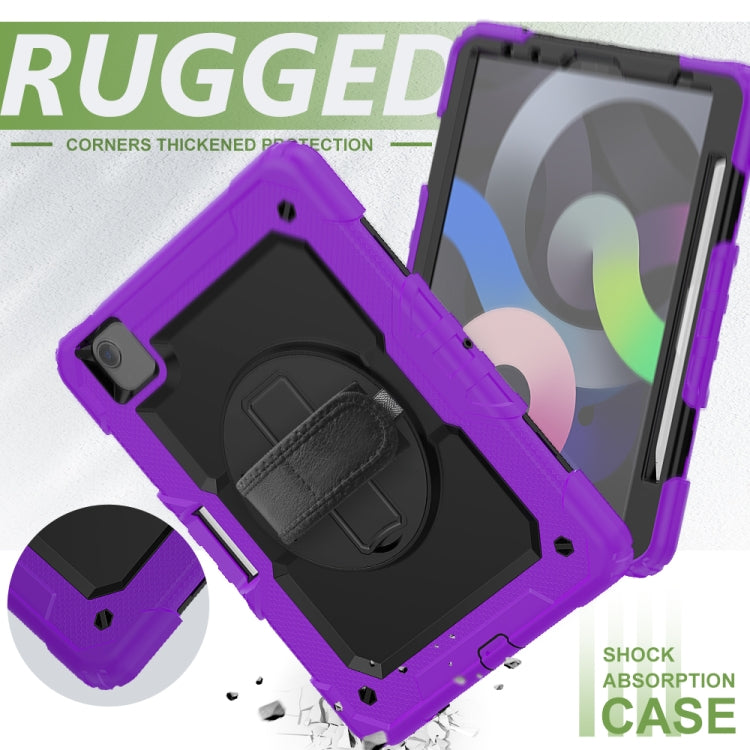 For iPad Air 2022 / 2020 10.9  Shockproof Black Silica Gel + Colorful PC Protective Case(Purple) - iPad Air (2022) / (2020) 10.9 Cases by buy2fix | Online Shopping UK | buy2fix