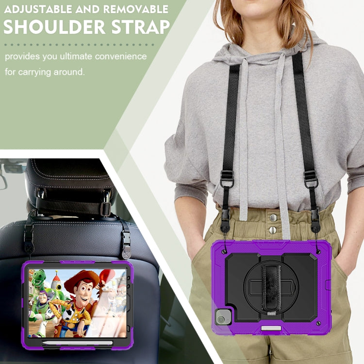 For iPad Air 2022 / 2020 10.9  Shockproof Black Silica Gel + Colorful PC Protective Case(Purple) - iPad Air (2022) / (2020) 10.9 Cases by buy2fix | Online Shopping UK | buy2fix