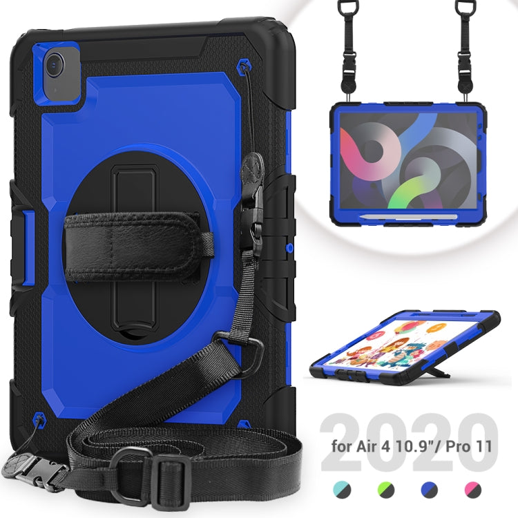 For iPad Air 2022 / 2020 10.9 Shockproof Black Silica Gel + Colorful PC Protective Case(Dark Blue) - iPad Air (2022) / (2020) 10.9 Cases by buy2fix | Online Shopping UK | buy2fix