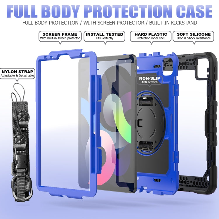 For iPad Air 2022 / 2020 10.9 Shockproof Black Silica Gel + Colorful PC Protective Case(Dark Blue) - iPad Air (2022) / (2020) 10.9 Cases by buy2fix | Online Shopping UK | buy2fix