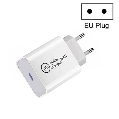 SDC-20W PD 20W Single USB-C / Type-C Interface Travel Charger EU Plug - USB Charger by buy2fix | Online Shopping UK | buy2fix