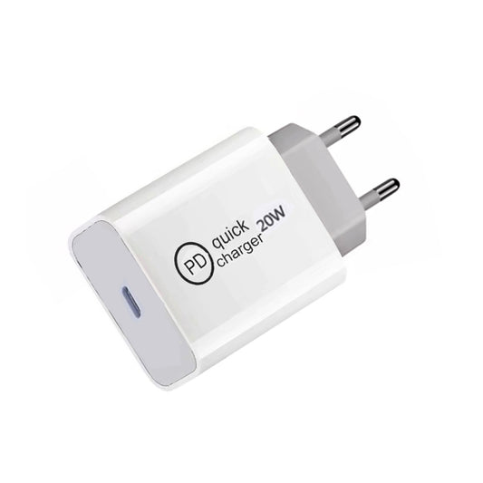 SDC-20W PD 20W Single USB-C / Type-C Interface Travel Charger EU Plug - USB Charger by buy2fix | Online Shopping UK | buy2fix