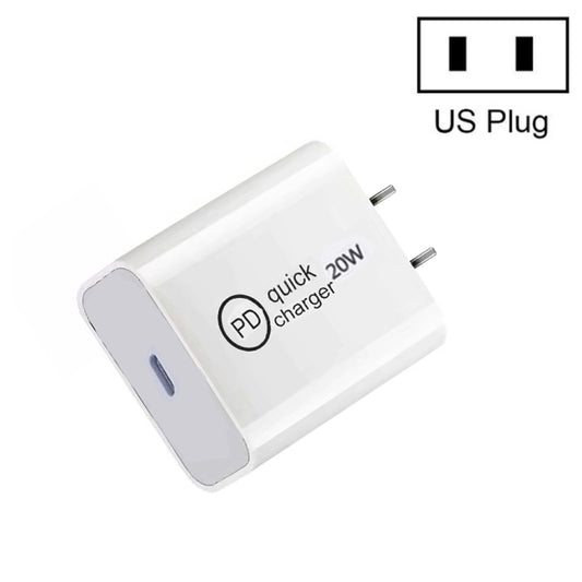 SDC-20W PD 20W Single USB-C / Type-C Interface Travel Charger US Plug - USB Charger by buy2fix | Online Shopping UK | buy2fix
