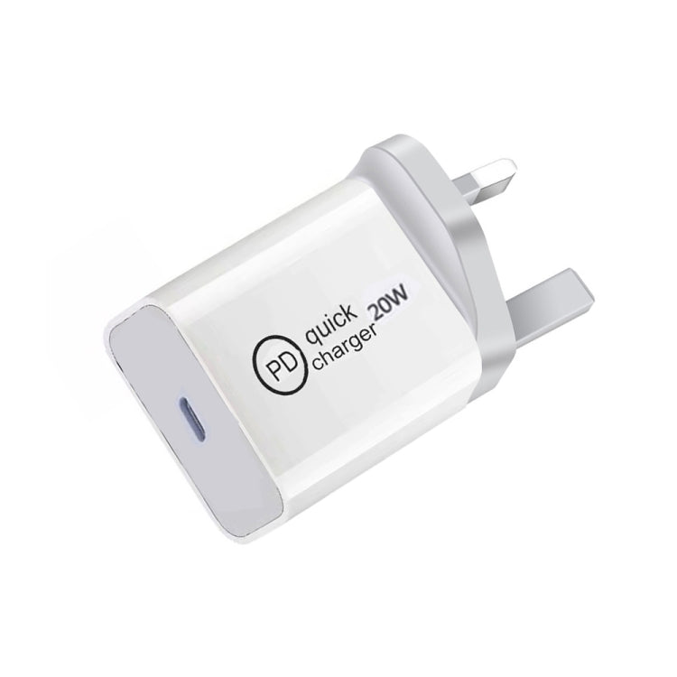 SDC-20W PD 20W Single USB-C / Type-C Interface Travel Charger UK Plug - USB Charger by buy2fix | Online Shopping UK | buy2fix
