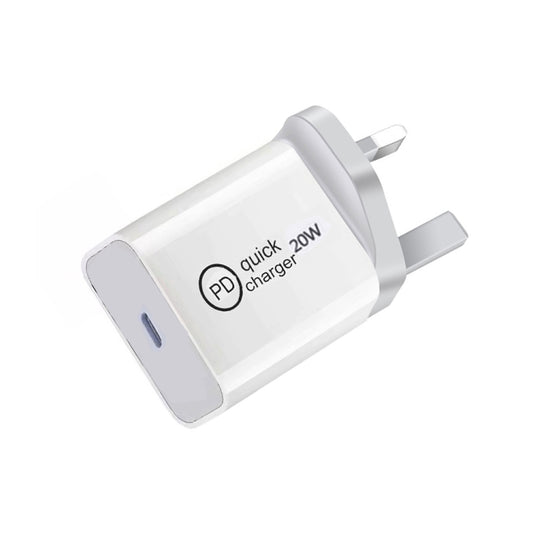 SDC-20W PD 20W Single USB-C / Type-C Interface Travel Charger UK Plug - USB Charger by buy2fix | Online Shopping UK | buy2fix