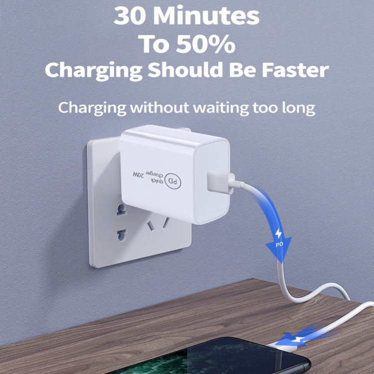 SDC-20W PD 20W Single USB-C / Type-C Interface Travel Charger UK Plug - USB Charger by buy2fix | Online Shopping UK | buy2fix