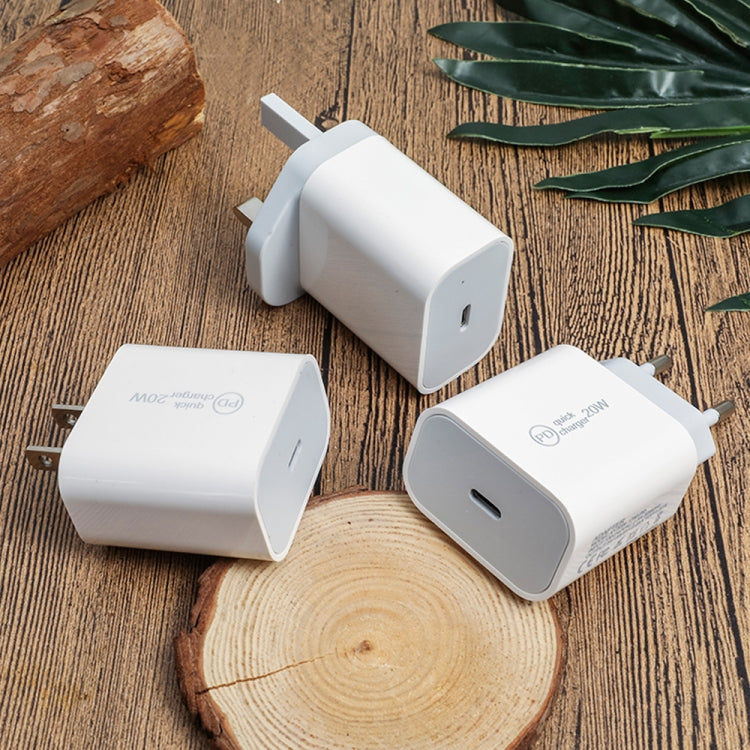 SDC-20W PD 20W Single USB-C / Type-C Interface Travel Charger UK Plug - USB Charger by buy2fix | Online Shopping UK | buy2fix