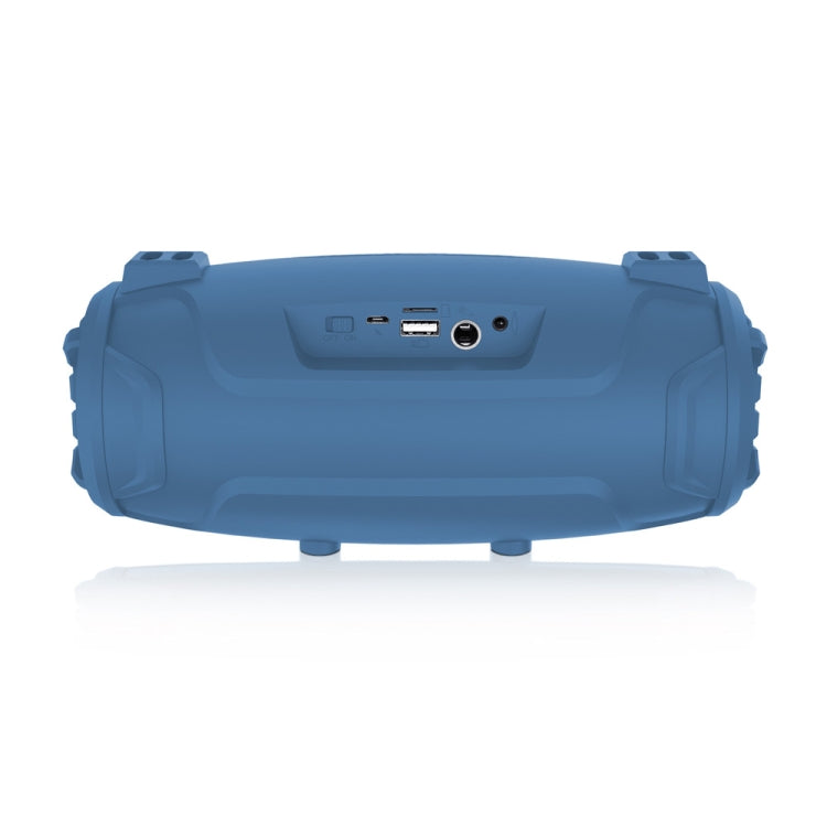 NewRixing NR3026M TWS Outdoor Portable K-song Bluetooth Speaker with Shoulder Strap & Microphone, Support TF Card / FM(Blue) - Desktop Speaker by NewRixing | Online Shopping UK | buy2fix