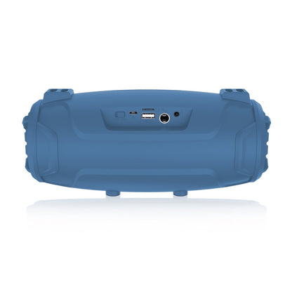 NewRixing NR3026M TWS Outdoor Portable K-song Bluetooth Speaker with Shoulder Strap & Microphone, Support TF Card / FM(Blue) - Desktop Speaker by NewRixing | Online Shopping UK | buy2fix