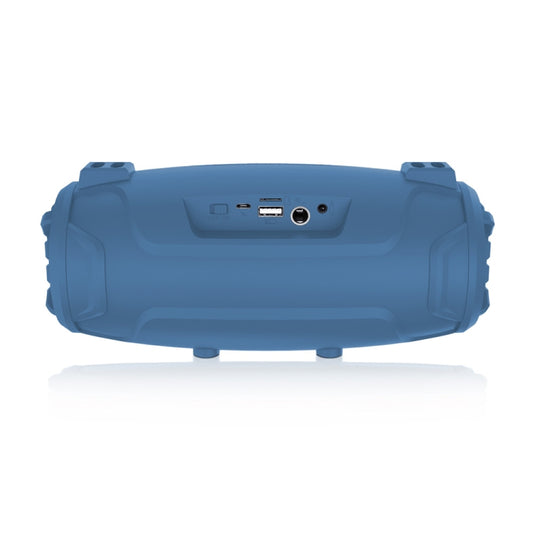 NewRixing NR3026M TWS Outdoor Portable K-song Bluetooth Speaker with Shoulder Strap & Microphone, Support TF Card / FM(Blue) - Desktop Speaker by NewRixing | Online Shopping UK | buy2fix