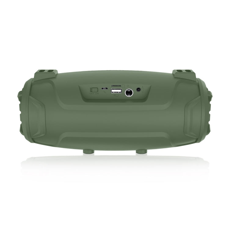 NewRixing NR3026M TWS Outdoor Portable K-song Bluetooth Speaker with Shoulder Strap & Microphone, Support TF Card / FM(Green) - Desktop Speaker by NewRixing | Online Shopping UK | buy2fix