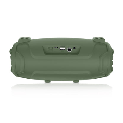 NewRixing NR3026M TWS Outdoor Portable K-song Bluetooth Speaker with Shoulder Strap & Microphone, Support TF Card / FM(Green) - Desktop Speaker by NewRixing | Online Shopping UK | buy2fix
