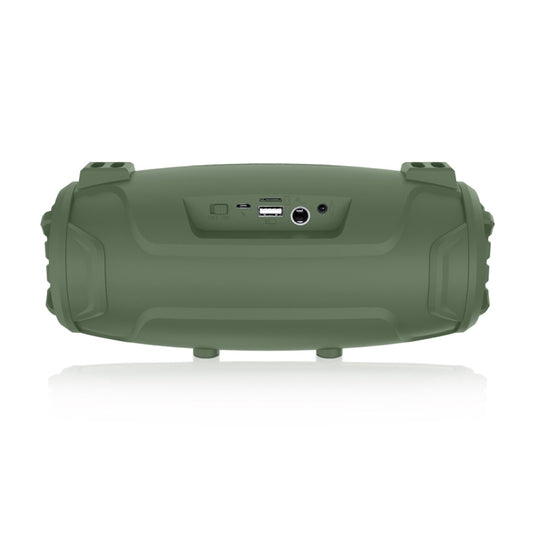 NewRixing NR3026M TWS Outdoor Portable K-song Bluetooth Speaker with Shoulder Strap & Microphone, Support TF Card / FM(Green) - Desktop Speaker by NewRixing | Online Shopping UK | buy2fix