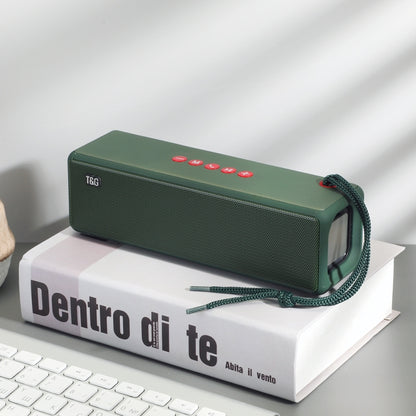 T&G TG271 TWS Subwoofer Bluetooth Speaker With Braided Rope, Support USB/AUX/TF Card/FM(Green) - Desktop Speaker by T&G | Online Shopping UK | buy2fix