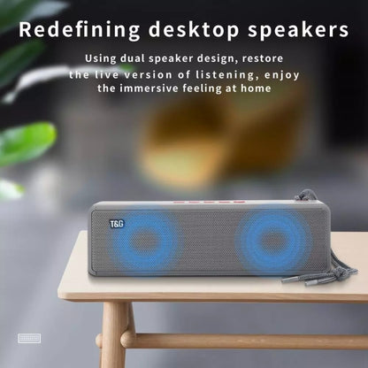 T&G TG271 TWS Subwoofer Bluetooth Speaker With Braided Rope, Support USB/AUX/TF Card/FM(Blue) - Desktop Speaker by T&G | Online Shopping UK | buy2fix