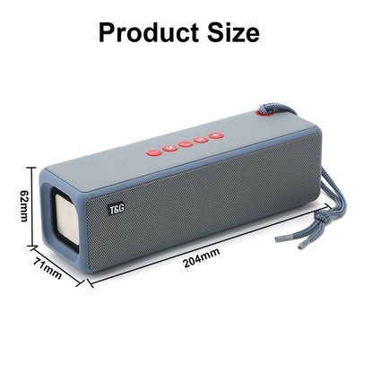 T&G TG271 TWS Subwoofer Bluetooth Speaker With Braided Rope, Support USB/AUX/TF Card/FM(Gray) - Desktop Speaker by T&G | Online Shopping UK | buy2fix