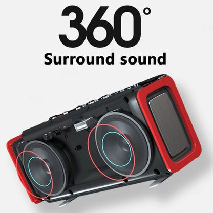 T&G TG174 TWS Mmirror Bluetooth Speaker, Support Alarm Clock / Time & Temperature Display / Micro SD Card / FM / MP3(Gray) - Desktop Speaker by T&G | Online Shopping UK | buy2fix