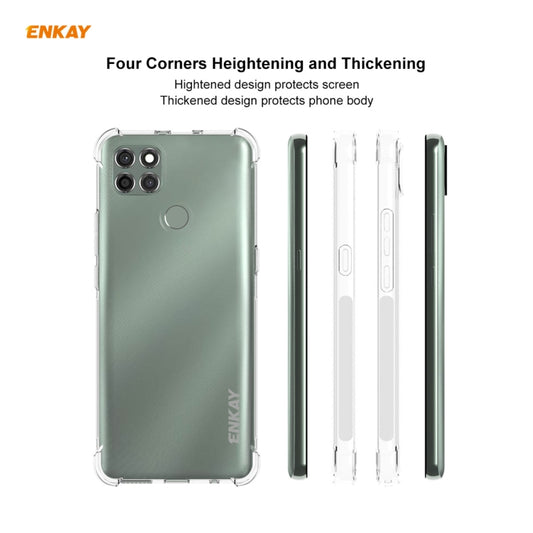 For Motorola Moto G9 Power Hat-Prince ENKAY Clear TPU Shockproof Case Soft Anti-slip Cover - Motorola Cases by ENKAY | Online Shopping UK | buy2fix