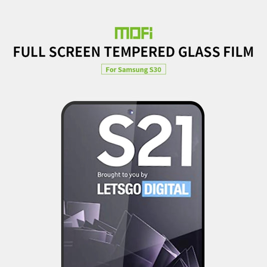 For Samsung Galaxy S21 5G MOFI 9H 2.5D Full Screen Tempered Glass Film(Black) - Galaxy Tempered Glass by MOFI | Online Shopping UK | buy2fix