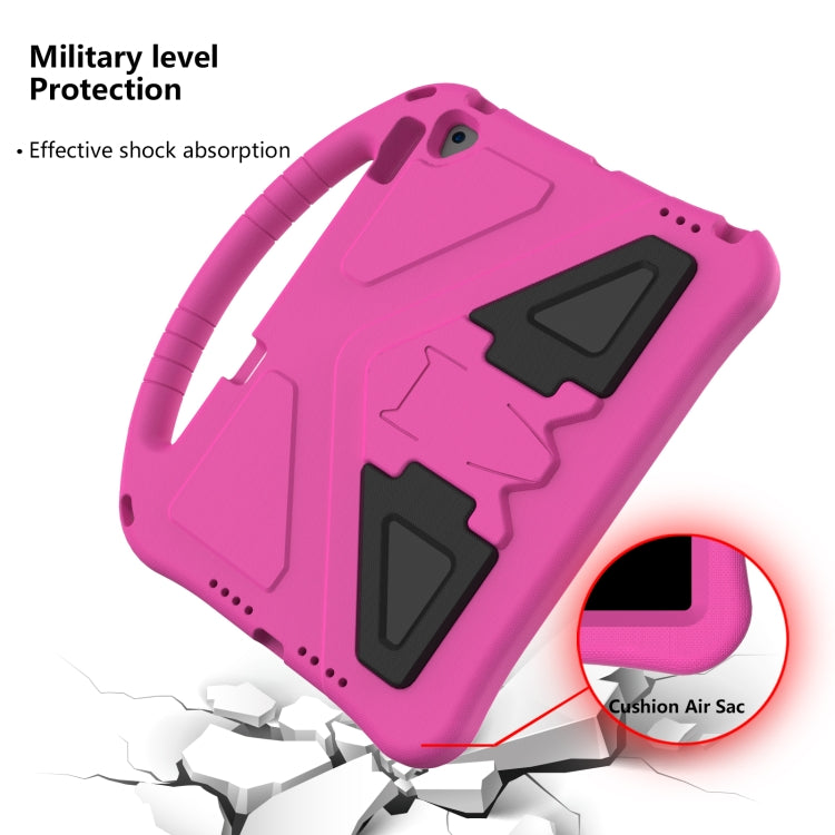 For iPad 10.2 2021 / 2020 / 2019 EVA Flat Anti Falling Protective Case Shell with Holder(RoseRed) - iPad 10.2 Cases by buy2fix | Online Shopping UK | buy2fix