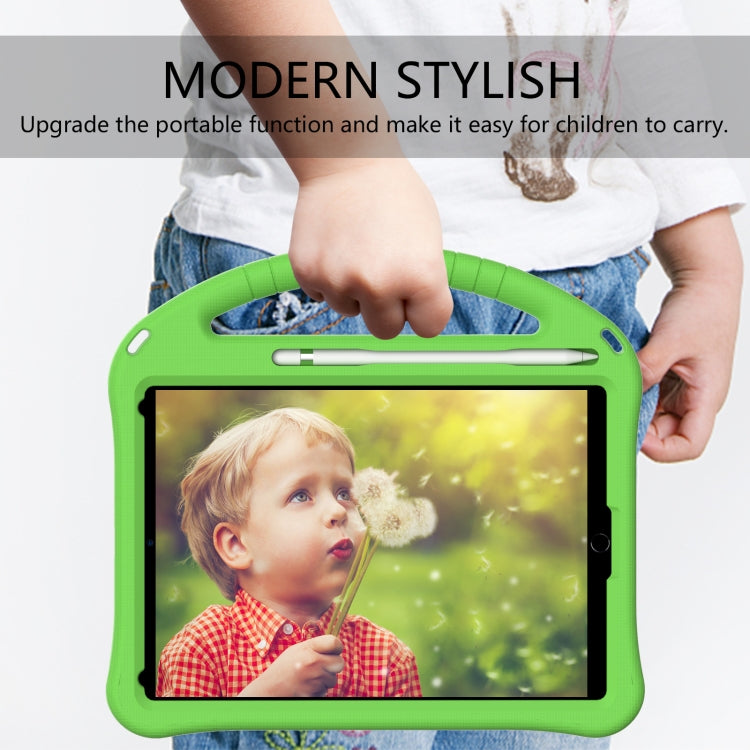 For iPad 10.2 2021 / 2020 / 2019 EVA Flat Anti Falling Protective Case Shell with Holder(Green) - iPad 10.2 Cases by buy2fix | Online Shopping UK | buy2fix