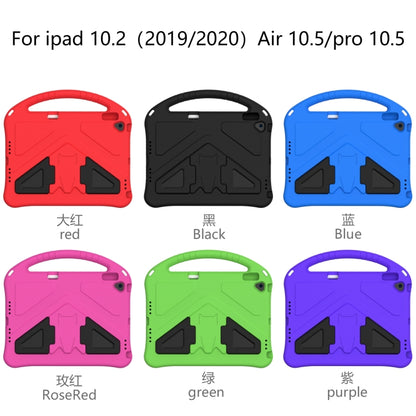 For iPad 10.2 2021 / 2020 / 2019 EVA Flat Anti Falling Protective Case Shell with Holder(Blue) - iPad 10.2 Cases by buy2fix | Online Shopping UK | buy2fix