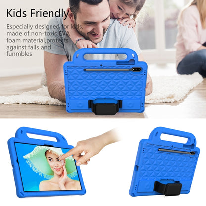 For Galaxy Tab S8 / Galaxy Tab S7 T870/T875 Diamond Series EVA Anti-Fall Shockproof Sleeve Protective Shell Case with Holder & Strap(Blue) by buy2fix