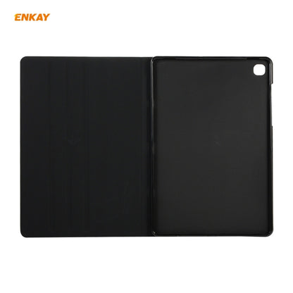 For Samsung Galaxy Tab A7 10.4 T500 / T505 2020 / 2022 ENKAY Horizontal Flip PU Leather + TPU Smart Case with Holder & Sleep / Wake-up Function(Cyan) - Other Galaxy Tab PC by ENKAY | Online Shopping UK | buy2fix