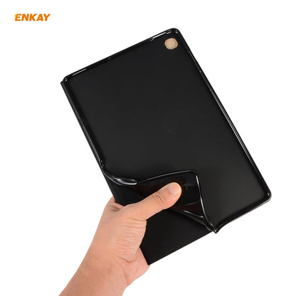 For Samsung Galaxy Tab A7 10.4 T500 / T505 2020 / 2022 ENKAY Horizontal Flip PU Leather + TPU Smart Case with Holder & Sleep / Wake-up Function(Black) - Other Galaxy Tab PC by ENKAY | Online Shopping UK | buy2fix