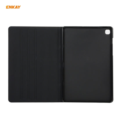 For Samsung Galaxy Tab A7 10.4 T500 / T505 2020 / 2022 ENKAY Coarse Cloth Pattern PU Leather + TPU Smart Case with Holder & Sleep / Wake-up Function(Dark Blue) - Other Galaxy Tab PC by ENKAY | Online Shopping UK | buy2fix