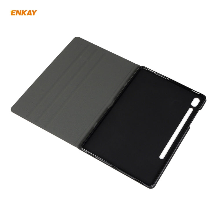 For Samsung Galaxy Tab S8 / Galaxy Tab S7 11.0 T870 / T875 ENKAY Horizontal Flip PU Leather + TPU Smart Case with Holder & Sleep / Wake-up Function(Light Blue) - Galaxy Tab S8 Cases by ENKAY | Online Shopping UK | buy2fix