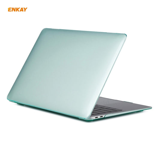 ENKAY 3 in 1 Crystal Laptop Protective Case + US Version TPU Keyboard Film + Anti-dust Plugs Set for MacBook Air 13.3 inch A1932 (2018)(Green) - MacBook Air Cases by ENKAY | Online Shopping UK | buy2fix