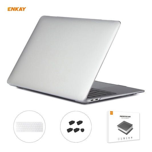 ENKAY 3 in 1 Crystal Laptop Protective Case + US Version TPU Keyboard Film + Anti-dust Plugs Set for MacBook Air 13.3 inch A1932 (2018)(Transparent) - MacBook Air Cases by ENKAY | Online Shopping UK | buy2fix