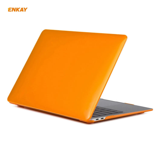 For MacBook Air 13.3 inch A2179 & A2337 2020 ENKAY 3 in 1 Crystal Laptop Protective Case + US Version TPU Keyboard Film + Anti-dust Plugs Set(Orange) - MacBook Air Cases by ENKAY | Online Shopping UK | buy2fix