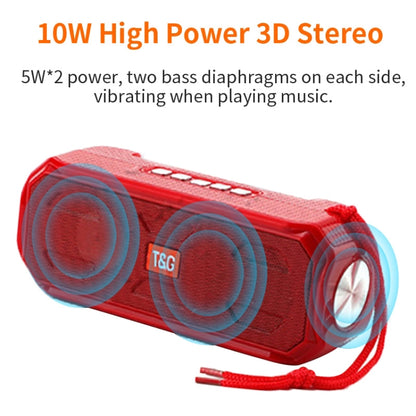 T&G TG280 Solar Power Charging Bluetooth Speakers with Flashlight, Support TF Card / FM / 3.5mm AUX / U Disk / Hands-free Call(Red) - Desktop Speaker by T&G | Online Shopping UK | buy2fix