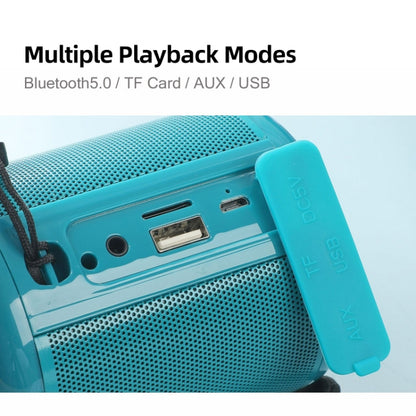 T&G TG519 TWS HiFi Portable Bluetooth Speaker Subwoofer Outdoor Wireless Column Speakers Support TF Card / FM / 3.5mm AUX / U Disk / Hands-free Call(Dark Green) - Desktop Speaker by T&G | Online Shopping UK | buy2fix