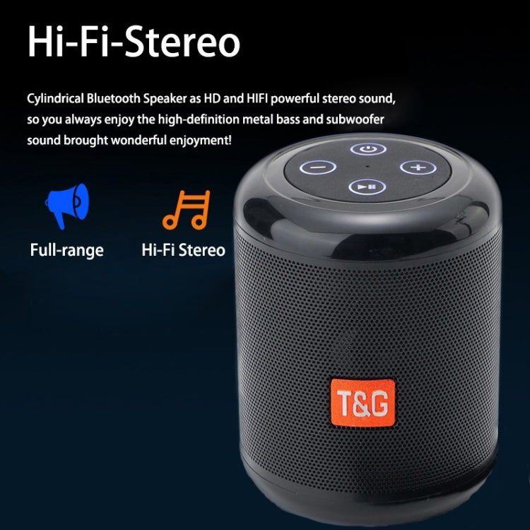 T&G TG519 TWS HiFi Portable Bluetooth Speaker Subwoofer Outdoor Wireless Column Speakers Support TF Card / FM / 3.5mm AUX / U Disk / Hands-free Call(Blue) - Desktop Speaker by T&G | Online Shopping UK | buy2fix