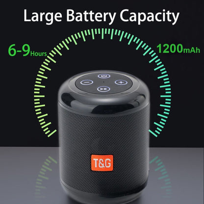 T&G TG519 TWS HiFi Portable Bluetooth Speaker Subwoofer Outdoor Wireless Column Speakers Support TF Card / FM / 3.5mm AUX / U Disk / Hands-free Call(Gray) - Desktop Speaker by T&G | Online Shopping UK | buy2fix