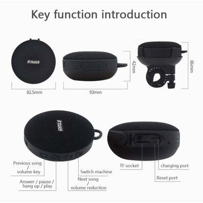 S360 Portable Outdoor Bikes Bluetooth Speaker IPX7 Waterproof  Dust-proof Shockproof Speaker, Support TF(Blue) - Waterproof Speaker by buy2fix | Online Shopping UK | buy2fix