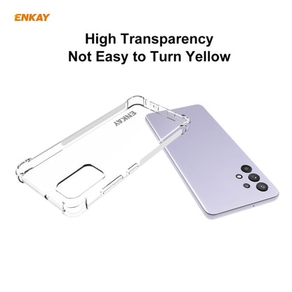 For Samsung Galaxy A32 4G Hat-Prince ENKAY Clear TPU Shockproof Case Soft Anti-slip Cover - Motorola Cases by ENKAY | Online Shopping UK | buy2fix