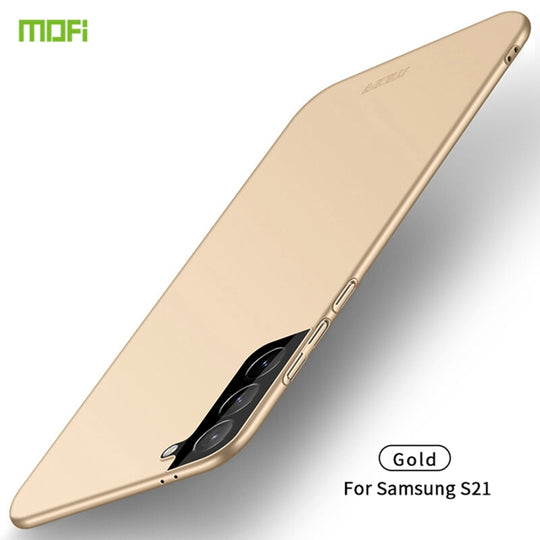 For Samsung Galaxy S21 5G MOFI Frosted PC Ultra-thin Hard Case(Gold)