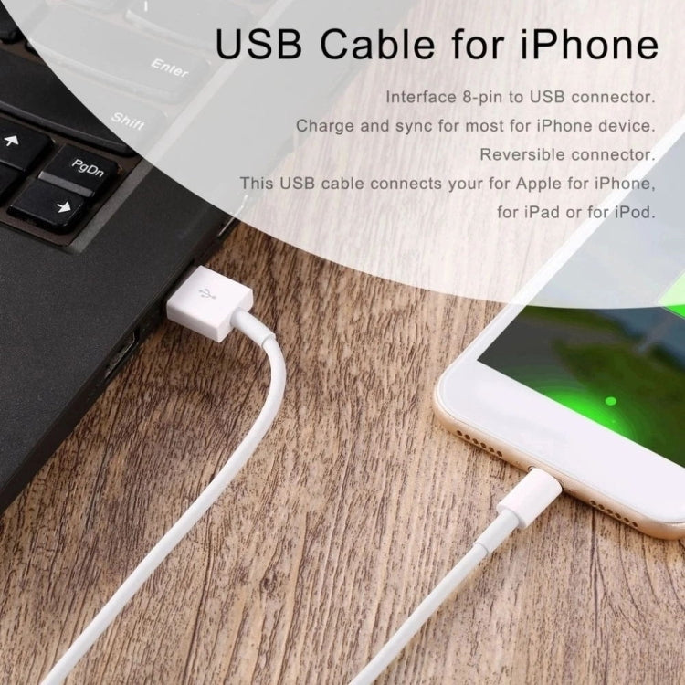 XJ-51 3A USB to 8 Pin Fast Charging Cable for iPhone 12 Series, Length: 2m by buy2fix